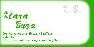 klara buza business card